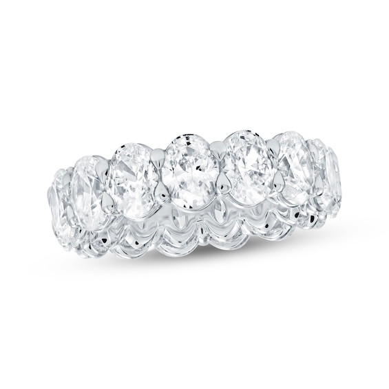 Oval-Cut Lab-Grown Diamond Eternity Band 6-3/4 to 8-1/6 ct tw Platinum