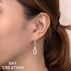 Thumbnail Image 2 of Shy Creation Diamond Oval Link Drop Earrings 1/2 ct tw Drop 14K Yellow Gold SC55021236V2