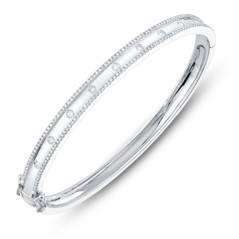 Main Image 1 of Shy Creation Diamond Bangle Bracelet 5/8 ct tw 14K White Gold SC55004169ZS