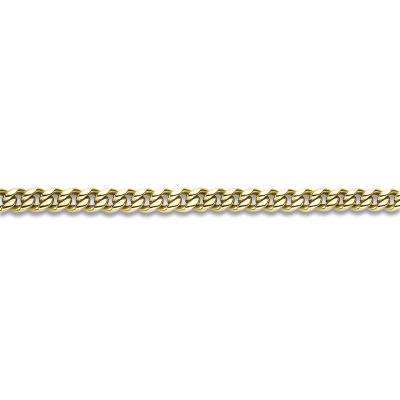 Main Image 3 of Cuban Curb Chain Bracelet 6mm Yellow Ion-Plated Solid Stainless Steel 8.5"