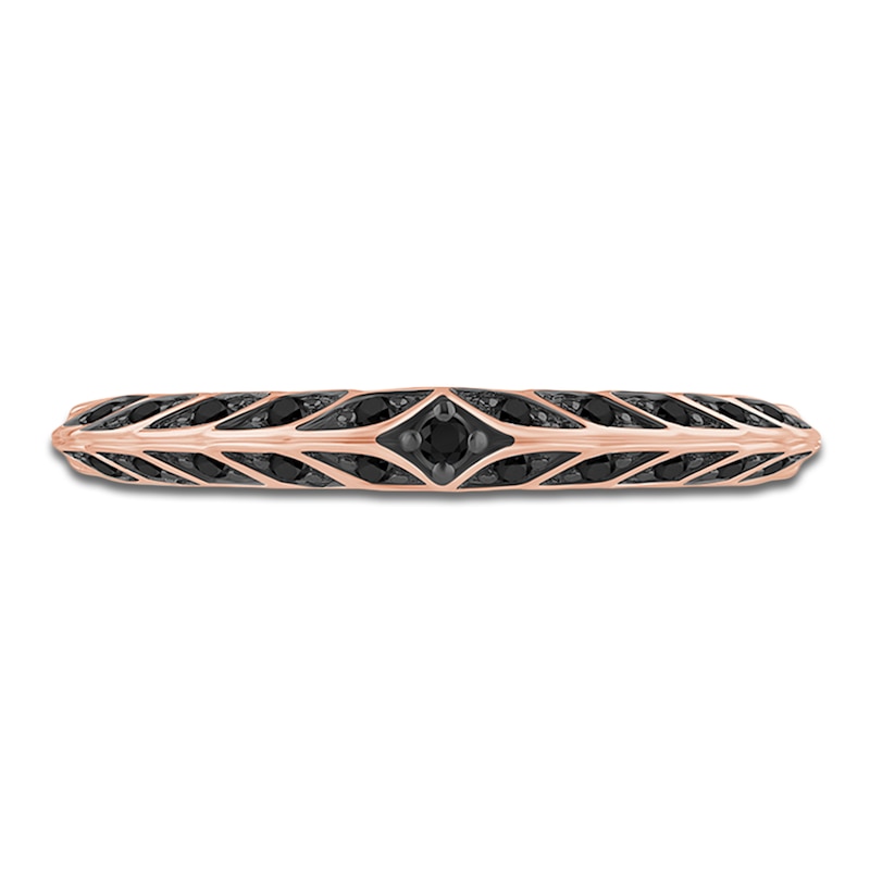 Main Image 3 of Pnina Tornai Black Diamond Knife-Edge Wedding Band 1/3 ct tw 14K Rose Gold