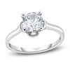 Thumbnail Image 1 of Diamond Solitaire Floral Engagement Ring 2 ct tw Round 14K White Gold (I2/I)