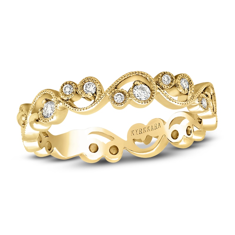 Main Image 1 of Kirk Kara Diamond Lace Wedding Band 1/8 ct tw Round 14K Yellow Gold
