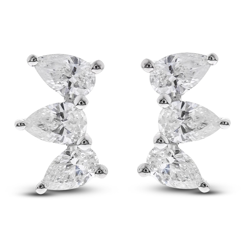 Main Image 1 of Diamond Earrings 1/2 ct tw Pear 14K White Gold