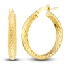 Thumbnail Image 0 of Diamond-Cut In/Out Hoop Earrings 14K Yellow Gold 25mm