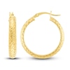 Thumbnail Image 1 of Diamond-Cut In/Out Hoop Earrings 14K Yellow Gold 25mm