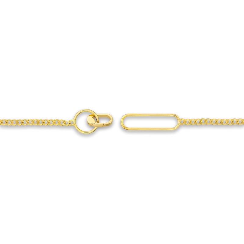 Curb/Paperclip Bracelet 14K Yellow Gold 6"