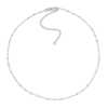 Thumbnail Image 1 of Square Bead Saturn Choker Necklace 14K White Gold 13" Adj.
