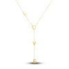 Thumbnail Image 1 of "LOVE" Lariat Necklace 14K Yellow Gold 16" Adj.