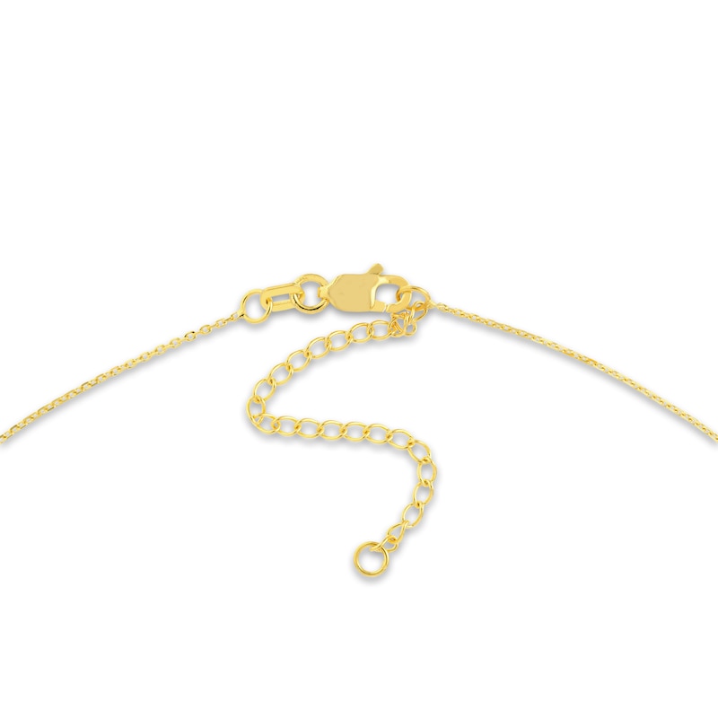 Main Image 2 of "LOVE" Lariat Necklace 14K Yellow Gold 16" Adj.