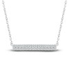 Thumbnail Image 1 of Diamond Bar Necklace 1/4 ct tw Round 10K White Gold 18"
