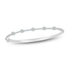 Thumbnail Image 1 of Diamond Halo Bangle Bracelet 1/2 ct tw Round 10K White Gold