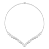 Thumbnail Image 1 of Diamond Necklace 6 ct tw Princess/Round 14K White Gold 19"