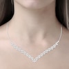 Thumbnail Image 2 of Diamond Necklace 6 ct tw Princess/Round 14K White Gold 19"
