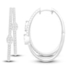 Diamond Hoop Earrings 1 ct tw Round 14K White Gold