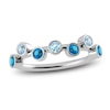 Thumbnail Image 1 of Juliette Maison Natural Aquamarine & Natural Blue Zircon Ring 10K White Gold