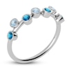Thumbnail Image 2 of Juliette Maison Natural Aquamarine & Natural Blue Zircon Ring 10K White Gold