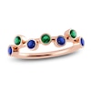 Thumbnail Image 1 of Juliette Maison Natural Blue Sapphire & Natural Emerald Ring 10K Rose Gold