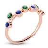 Thumbnail Image 2 of Juliette Maison Natural Blue Sapphire & Natural Emerald Ring 10K Rose Gold