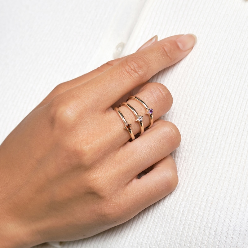 Main Image 5 of Juliette Maison Natural Emerald Starburst Ring 10K White Gold