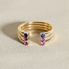 Thumbnail Image 4 of Juliette Maison Natural Pink Tourmaline Cuff Ring 10K White Gold