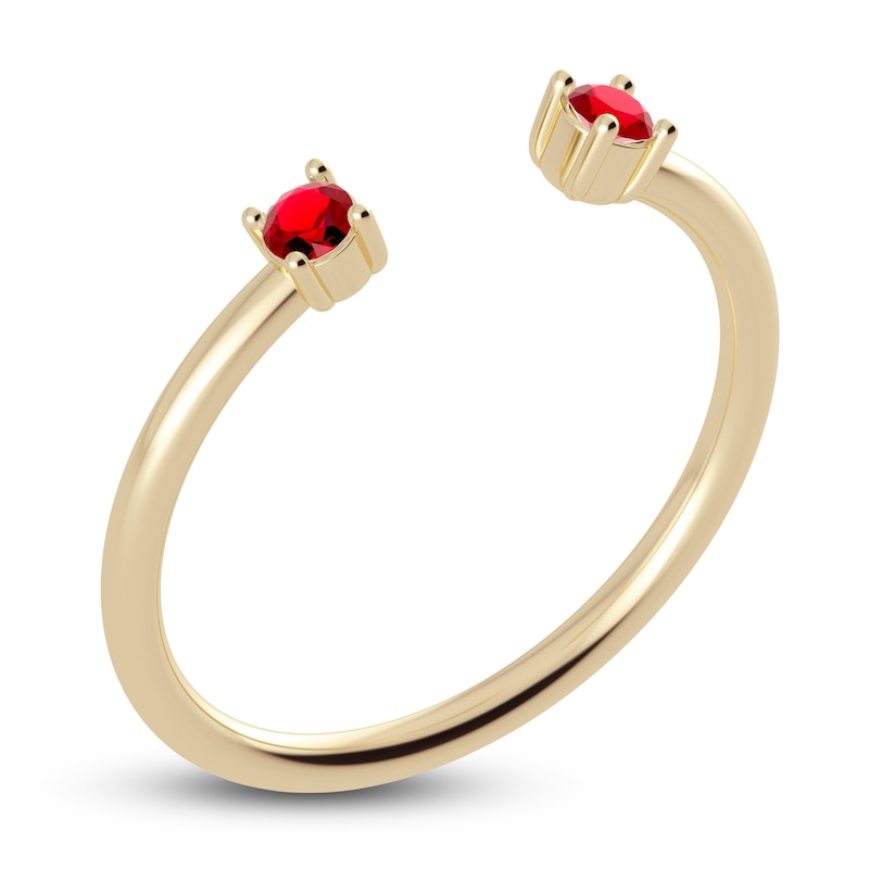 Main Image 2 of Juliette Maison Natural Ruby Cuff Ring 10K Yellow Gold