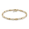 Thumbnail Image 1 of Italia D'Oro Triangle Link Bracelet 14K Yellow Gold 7.25"