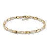 Thumbnail Image 0 of Italia D'Oro Triangle Link Bracelet 14K Yellow Gold 7.25"