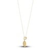 Thumbnail Image 2 of Round Angel Pendant Necklace 14K Yellow Gold 13"