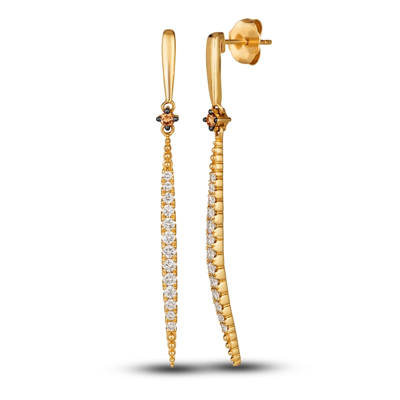 Main Image 1 of Le Vian Diamond Earrings 1/2 ct tw Round 14K Honey Gold