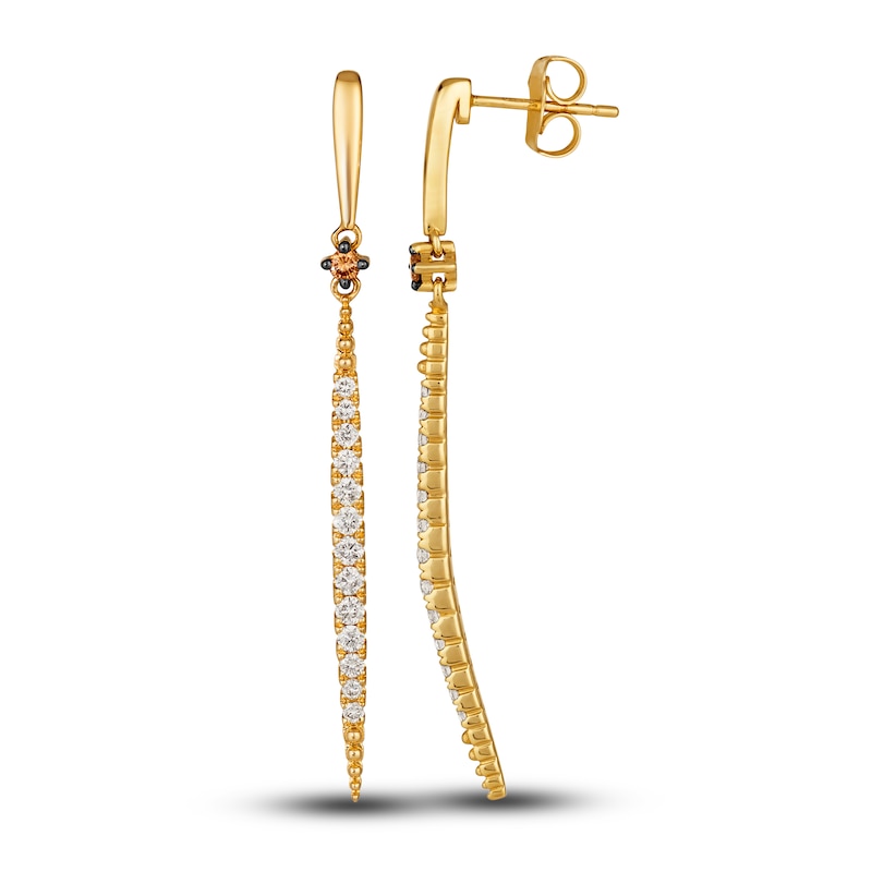 Main Image 2 of Le Vian Diamond Earrings 1/2 ct tw Round 14K Honey Gold
