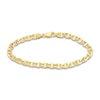 Thumbnail Image 2 of Solid Mariner & Serpentine Chain Bracelet Set 14K Yellow Gold 7.5"