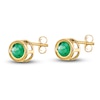 Thumbnail Image 1 of Natural Emerald Earrings  14K Yellow Gold