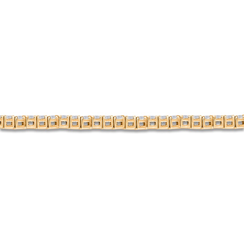 Main Image 3 of Diamond Tennis Necklace 5 ct tw Round 14K Yellow Gold 16.5"