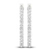 Thumbnail Image 2 of Lab-Grown Diamond Hoop Earrings 3 ct tw Round 14K White Gold