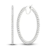 Thumbnail Image 1 of Certified Lab-Grown Diamond Hoop Earrings 5-1/2 ct tw Round 14K White Gold
