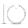 Thumbnail Image 2 of Certified Lab-Grown Diamond Hoop Earrings 5-1/2 ct tw Round 14K White Gold