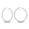 Thumbnail Image 4 of Certified Lab-Grown Diamond Hoop Earrings 5-1/2 ct tw Round 14K White Gold