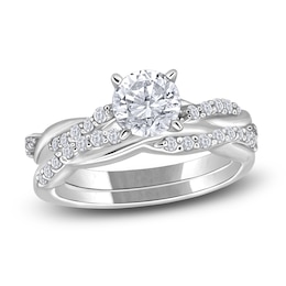 Diamond Twist Bridal Set 1 ct tw Round 14K White Gold