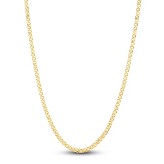 Bismark Chain Necklace Hollow 14K Yellow Gold 16" 2.45mm