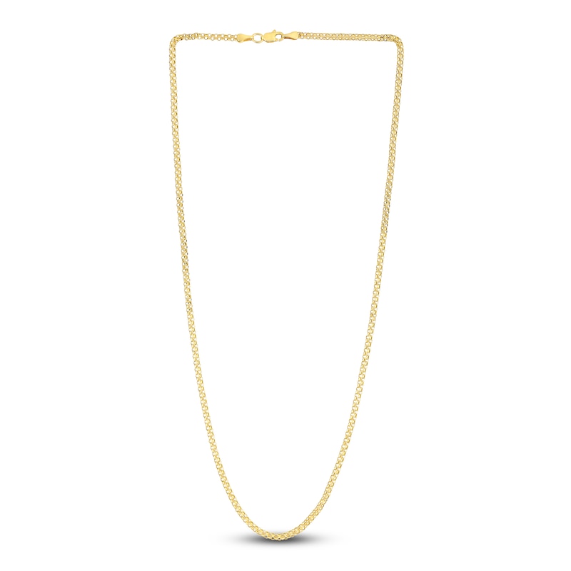 Main Image 2 of Hollow Bismark Chain Necklace 14K Yellow Gold 16" 2.45mm