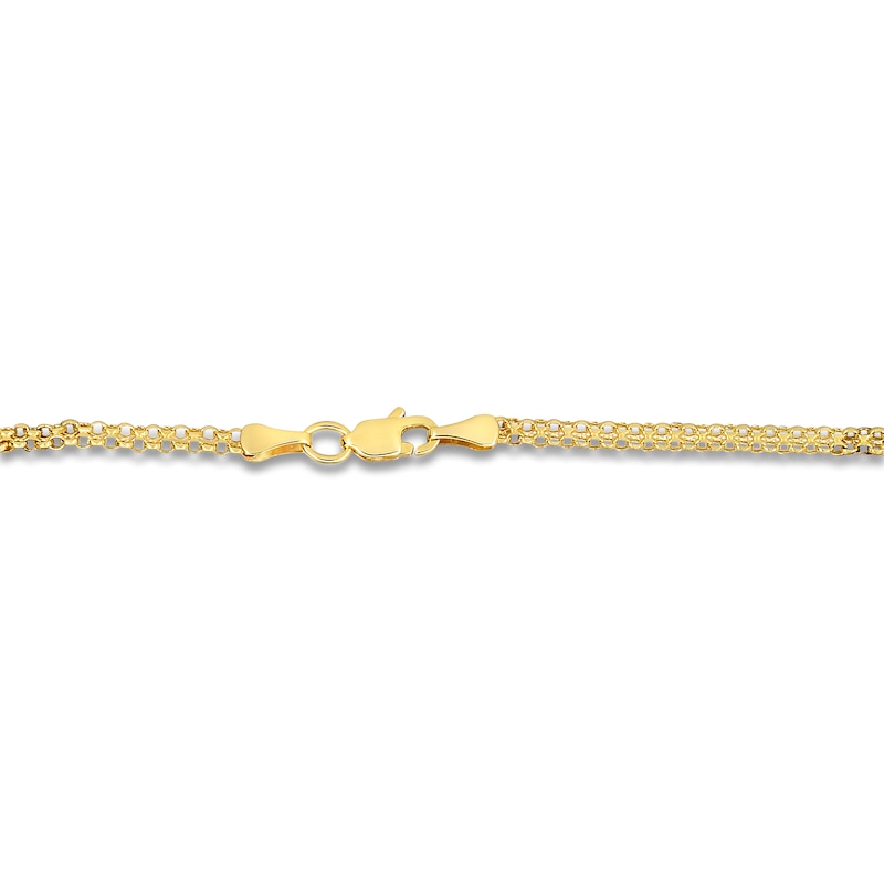 Main Image 3 of Hollow Bismark Chain Necklace 14K Yellow Gold 16" 2.45mm