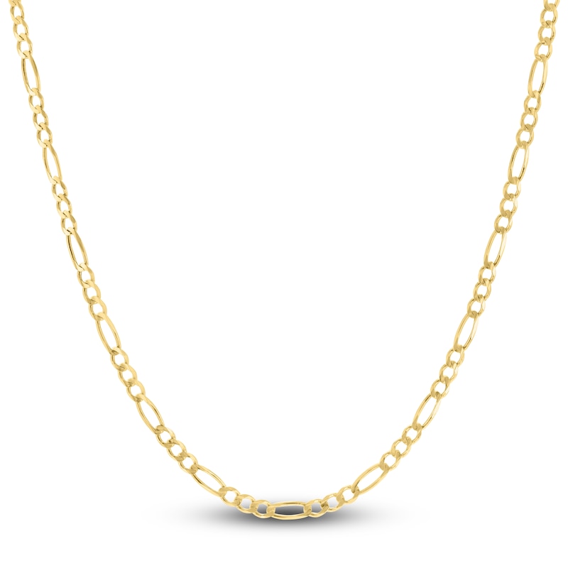 Main Image 1 of Solid Figaro Chain Necklace 14K Yellow Gold 20&quot; 3.8mm