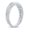 Thumbnail Image 2 of Men's Diamond Wedding Band 1/10 ct tw Round 14K White Gold