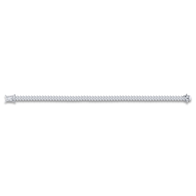 Main Image 2 of Diamond Tennis Bracelet 4 ct tw Round 14K White Gold 7"
