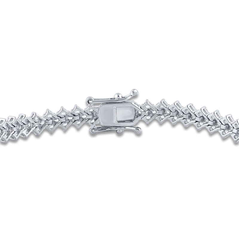 Main Image 3 of Diamond Tennis Bracelet 4 ct tw Round 14K White Gold 7"