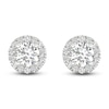 Thumbnail Image 1 of Lab-Grown Diamond Halo Earrings 1-1/2 ct tw 14K White Gold