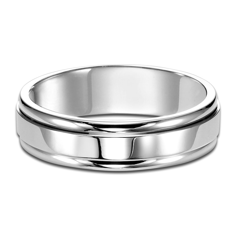 Main Image 3 of Men's High-Polish Wedding Band 14K White Gold 6.0mm