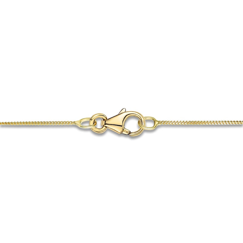 Main Image 3 of Oval & Round-Cut Diamond Pendant Necklace 1/5 ct tw 14K Yellow Gold 18"