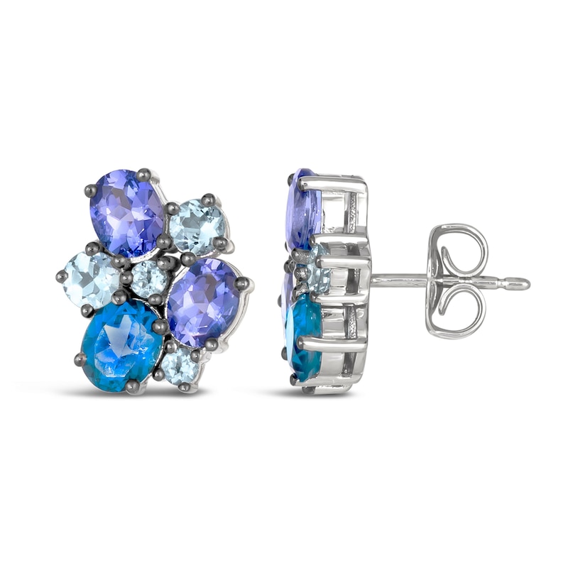 Le Vian Mare Azzurro Natural Multi-Gemstone Earrings  14K Vanilla Gold